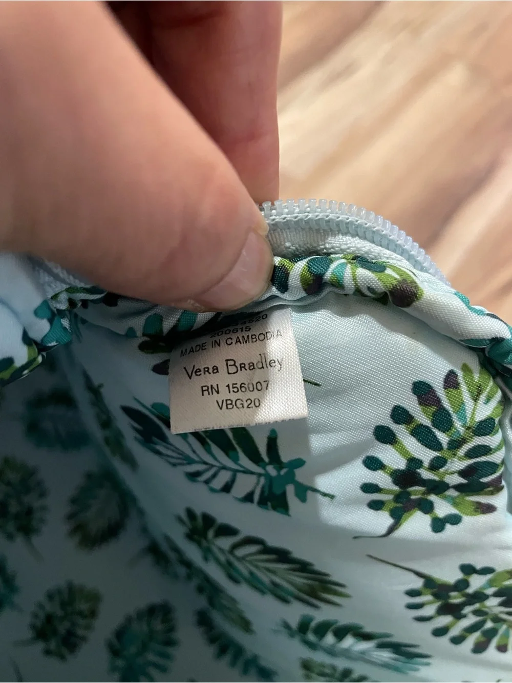 Vera Bradley Seawater Blooms Performance Twill Padded Laptop Bag